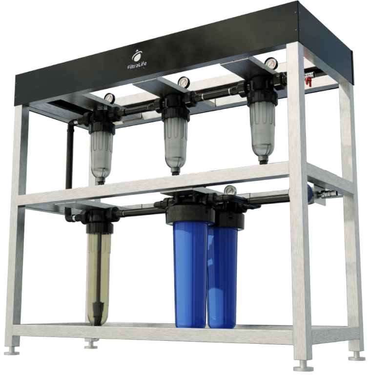 Syst&egrave;me de filtration d'eau en &eacute;levage